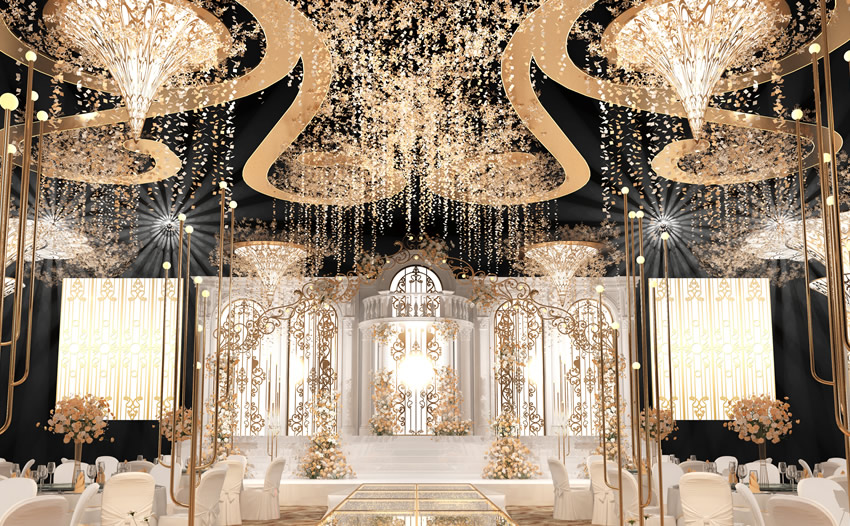 玉龙花木兰喜事汇金色大厅效果展示